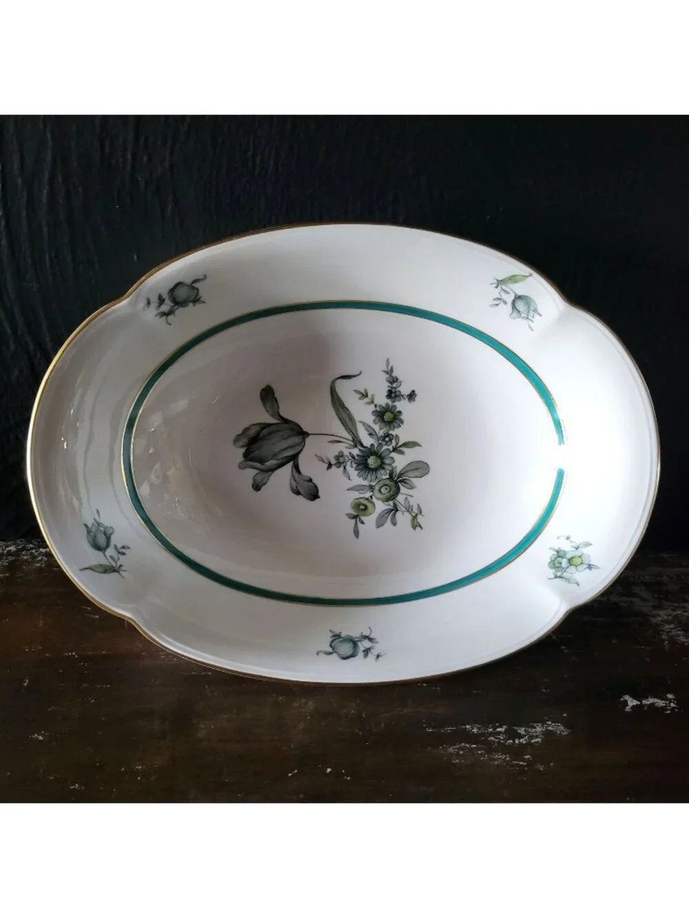 Vintage Royal Bayreuth Teal Tulip 9
